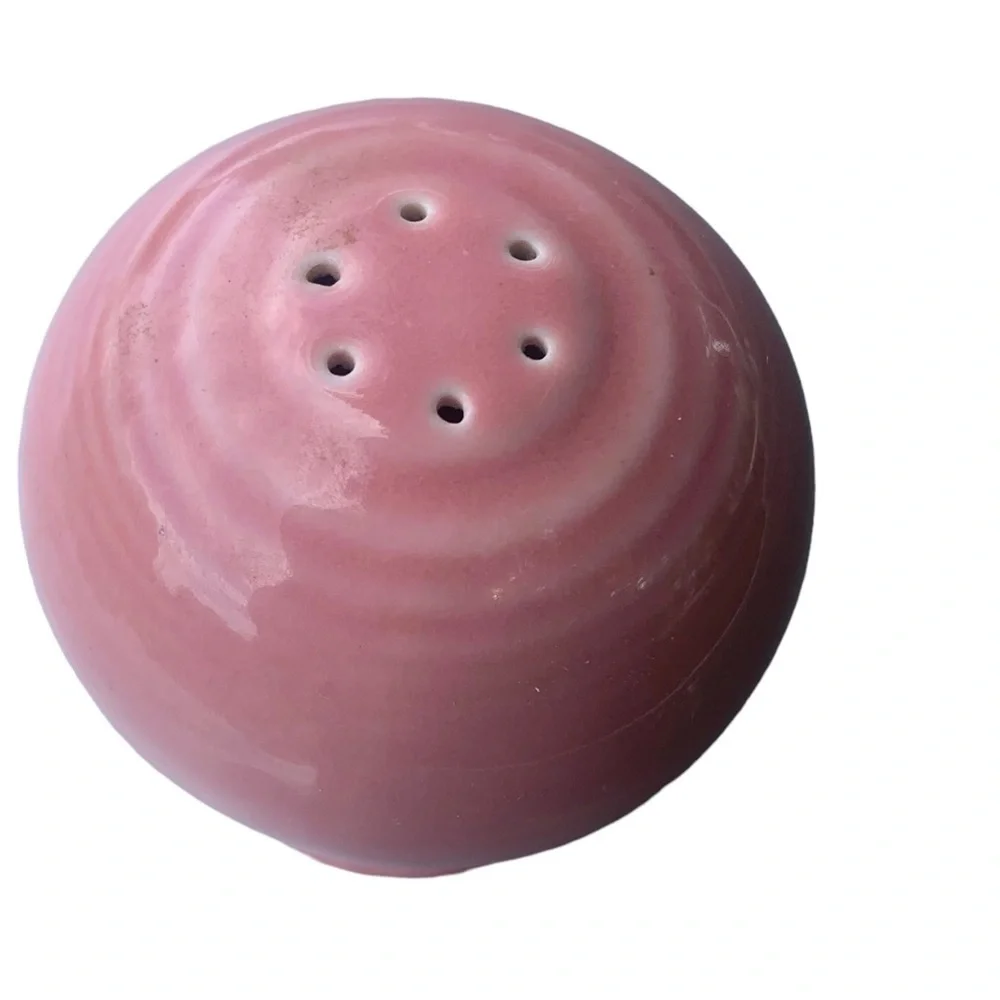 Vintage Fiesta Salt Pepper Shaker Homer Laughlin Retired Color Rose Pink Ball
